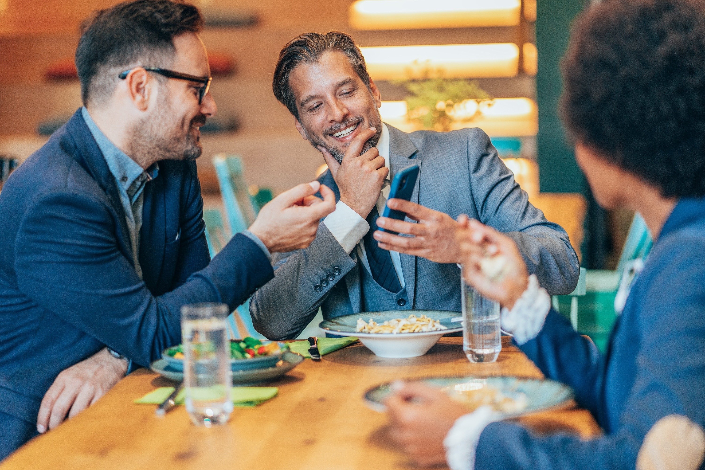 Man eating lunch