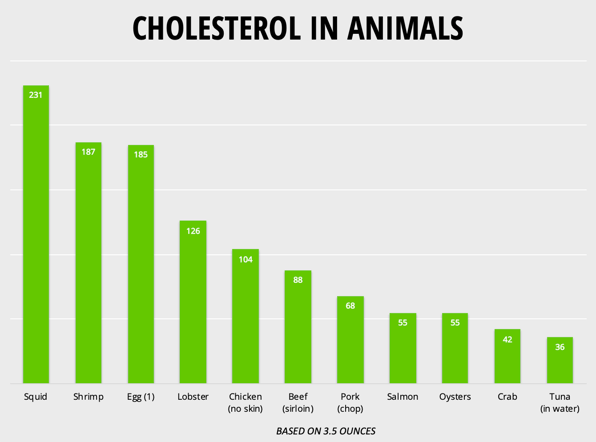 Cholesterol in animals