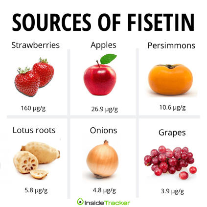 Fisetin content of foods