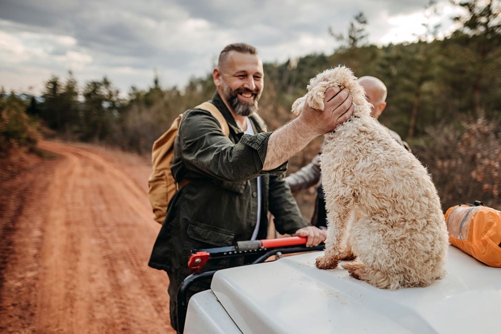 fisetin senolytic man dog hike