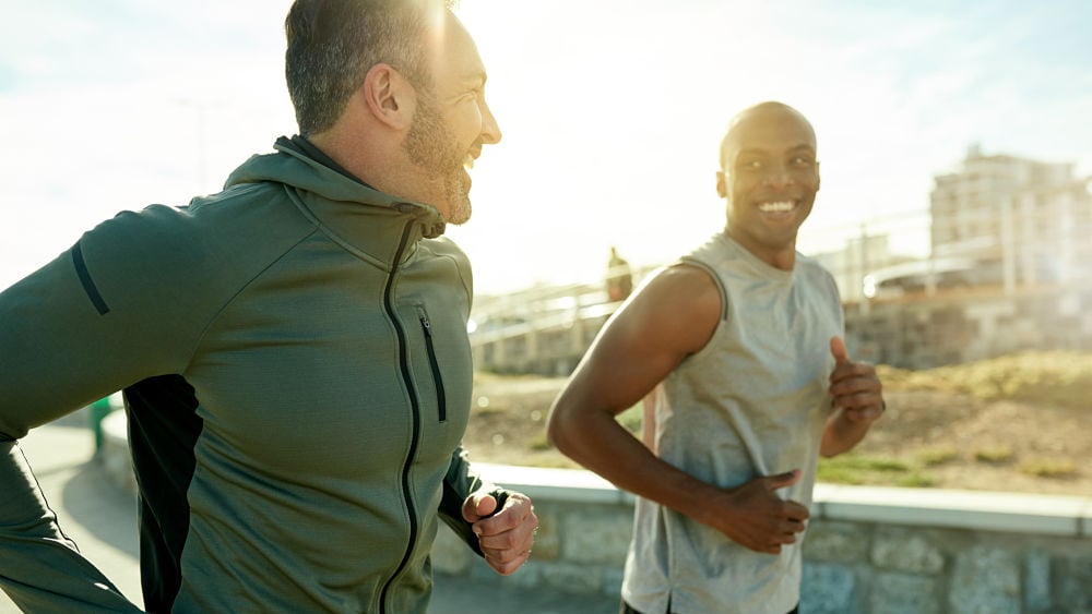 man running professional athlete