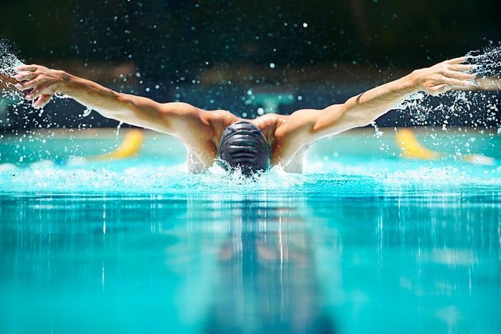 man swimming small