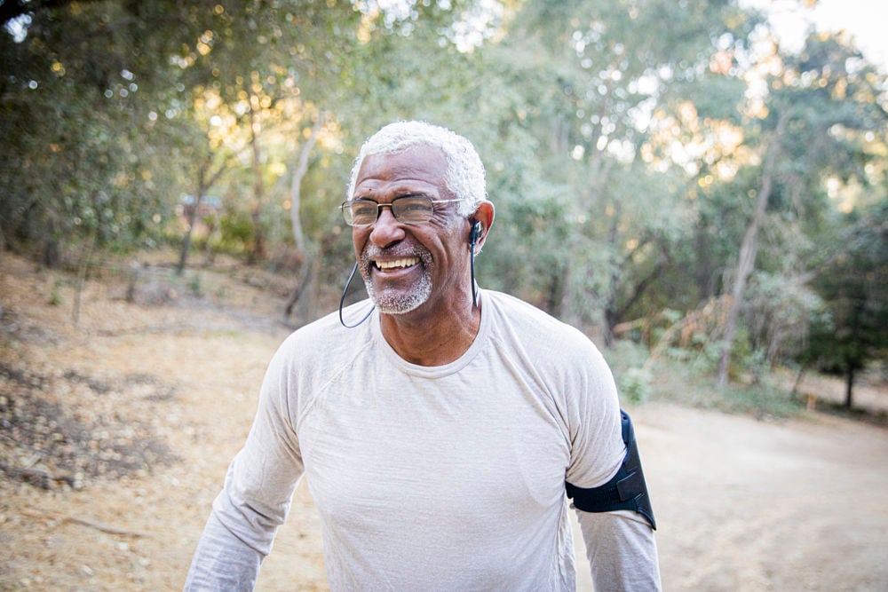 mens health man walking outside