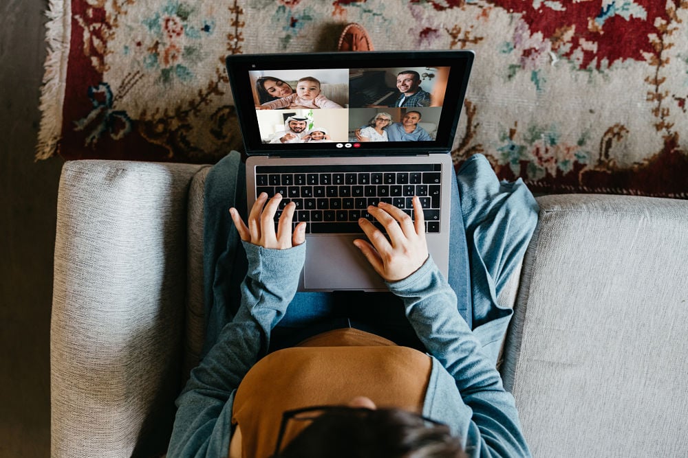 mental health covid-19 video chatting computer family