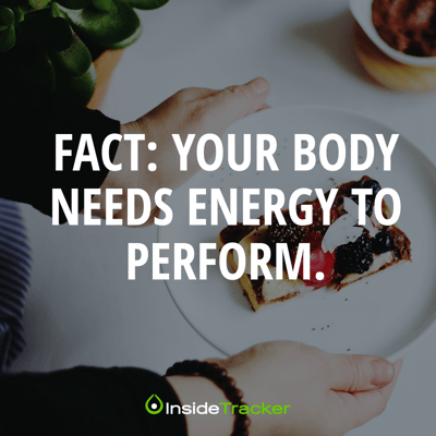 Your body needs energy to perform 